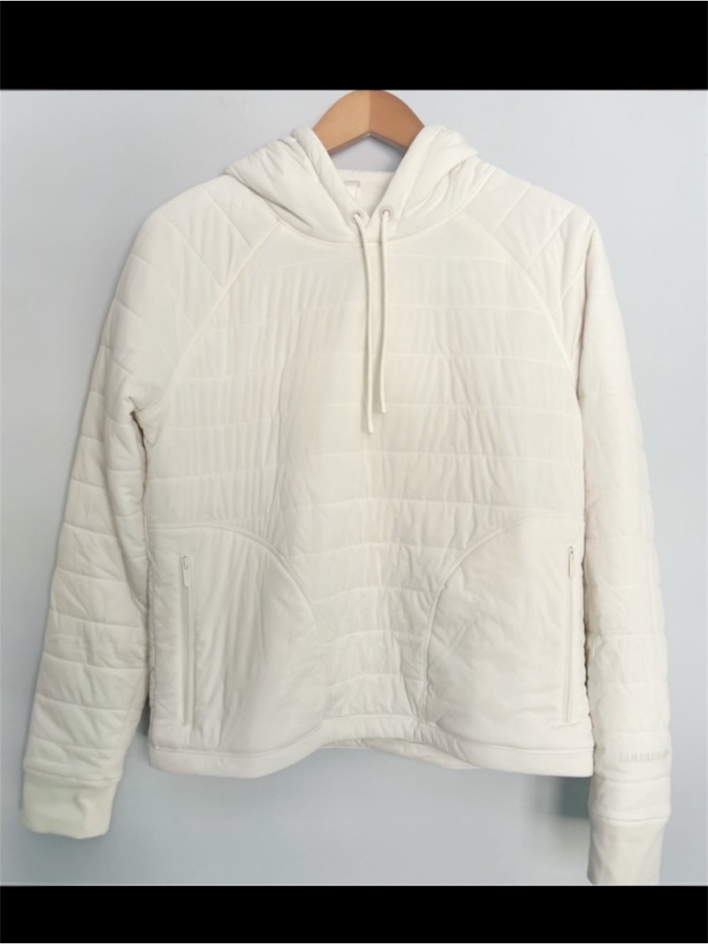 NWOT Lululemon Dynamic Movement Water Repellant Hoodie Light Ivory Size 8